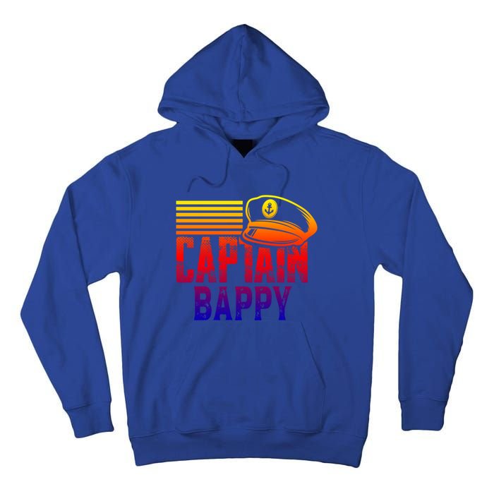 Captain Bappy Gift Sailing Captain Hat Boat Owner Boating Funny Gift Tall Hoodie