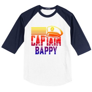 Captain Bappy Gift Sailing Captain Hat Boat Owner Boating Funny Gift Baseball Sleeve Shirt