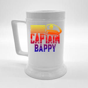 Captain Bappy Gift Sailing Captain Hat Boat Owner Boating Funny Gift Beer Stein