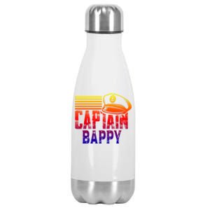 Captain Bappy Gift Sailing Captain Hat Boat Owner Boating Funny Gift Stainless Steel Insulated Water Bottle