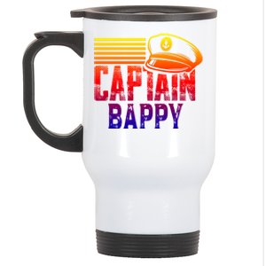 Captain Bappy Gift Sailing Captain Hat Boat Owner Boating Funny Gift Stainless Steel Travel Mug