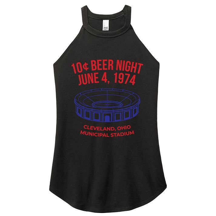 Cleveland Baseball Gift Retro 10 Cent Beer Night Gift Women's Perfect Tri Rocker Tank