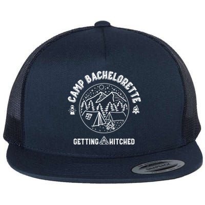 Camp Bachelorette Getting Hitched Bride Party Matching Gift Cute Gift Flat Bill Trucker Hat