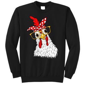 Chicken Bandana Girl Poultry Owner Rancher Farmer Backyard Sweatshirt