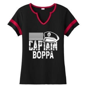 Captain Boppa Gift Sailing Captain Hat Boat Owner Boating Meaningful Gift Ladies Halftime Notch Neck Tee