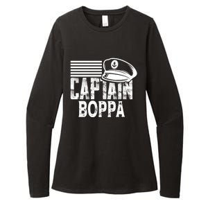 Captain Boppa Gift Sailing Captain Hat Boat Owner Boating Meaningful Gift Womens CVC Long Sleeve Shirt