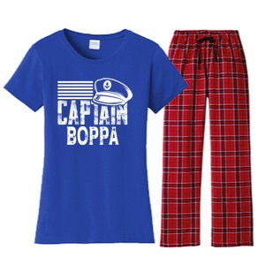 Captain Boppa Gift Sailing Captain Hat Boat Owner Boating Meaningful Gift Women's Flannel Pajama Set