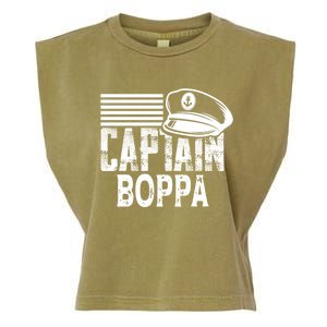 Captain Boppa Gift Sailing Captain Hat Boat Owner Boating Meaningful Gift Garment-Dyed Women's Muscle Tee