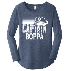 Captain Boppa Gift Sailing Captain Hat Boat Owner Boating Meaningful Gift Women's Perfect Tri Tunic Long Sleeve Shirt