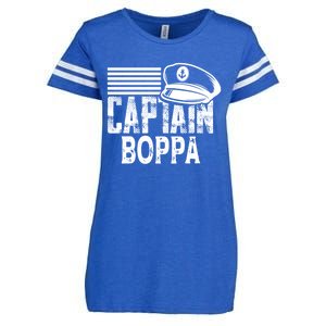 Captain Boppa Gift Sailing Captain Hat Boat Owner Boating Meaningful Gift Enza Ladies Jersey Football T-Shirt