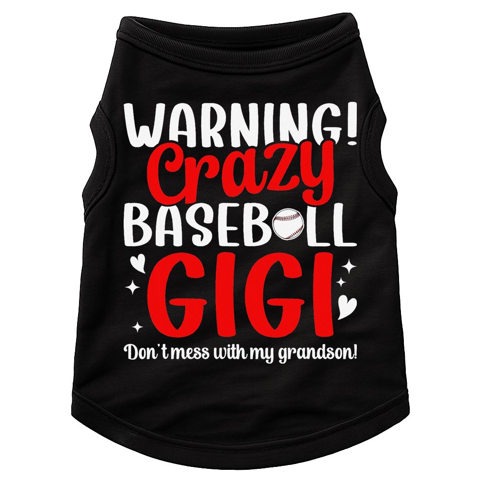 Crazy Baseball Gigi Grandma Gigi Of A Baseball Player Gigi Doggie Tank