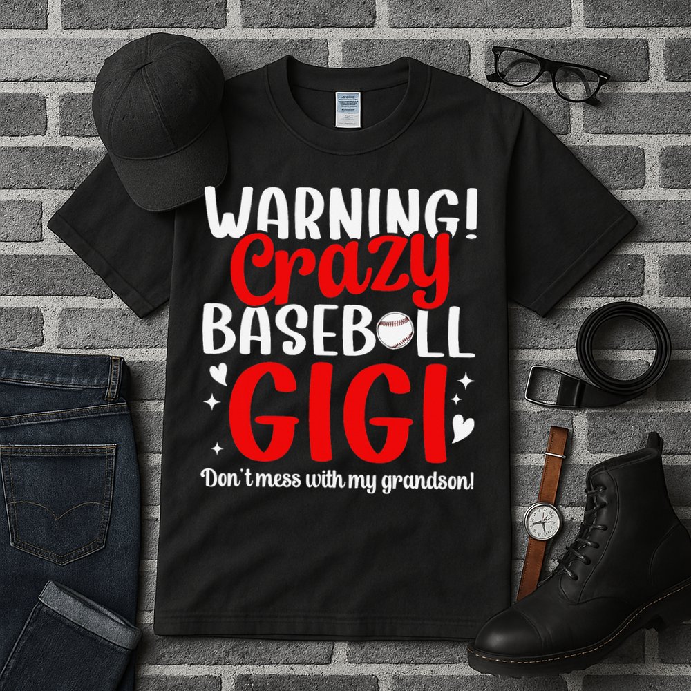 Crazy Baseball Gigi Grandma Gigi Of A Baseball Player Gigi Tall T-Shirt