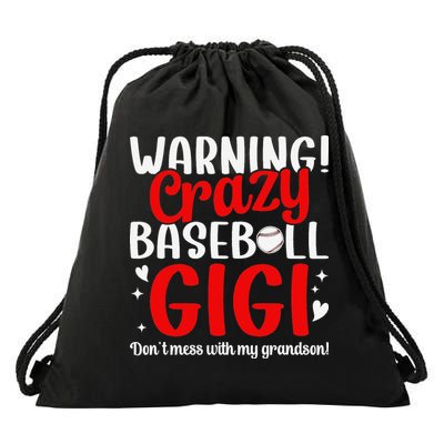 Crazy Baseball Gigi Grandma Gigi Of A Baseball Player Gigi Drawstring Bag