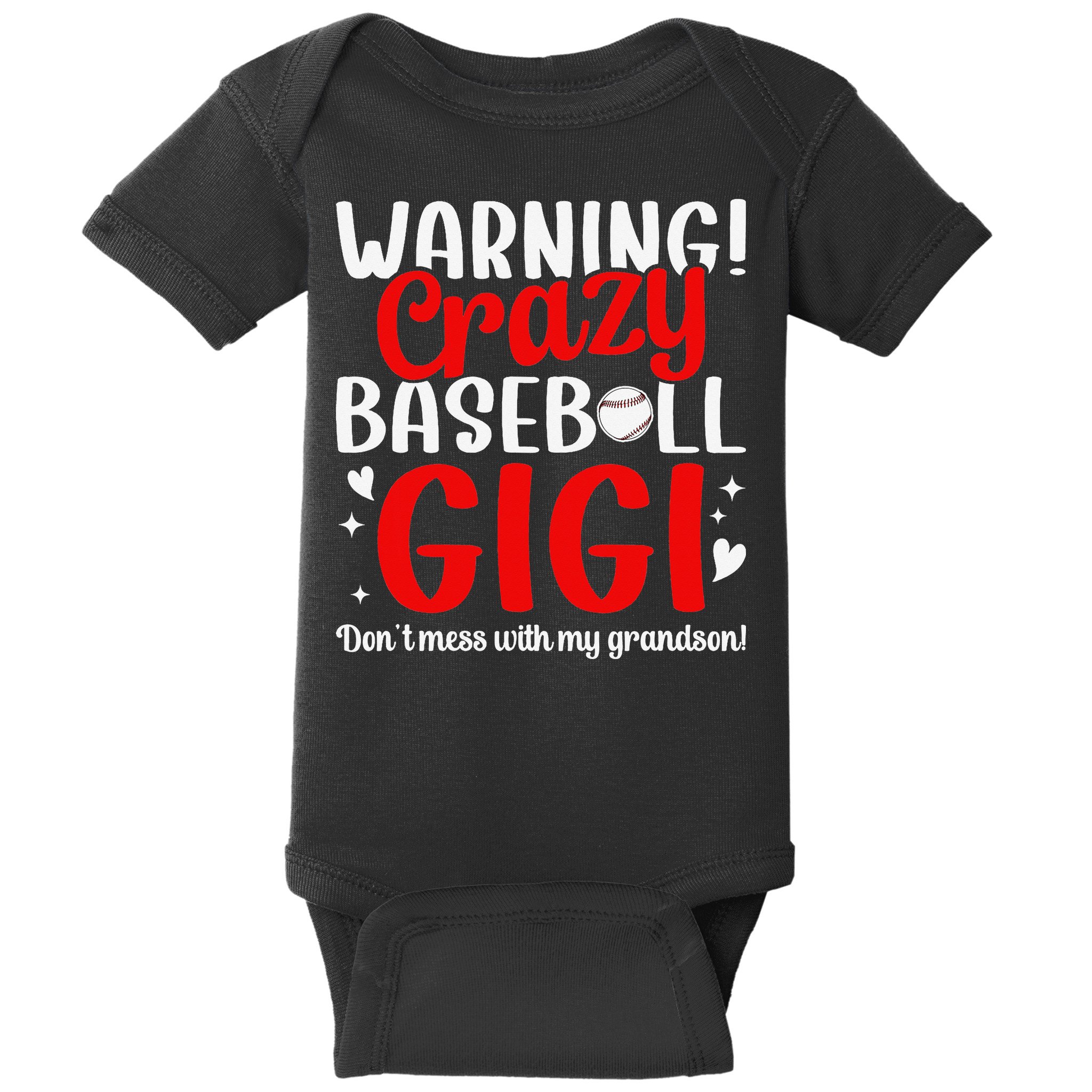 Crazy Baseball Gigi Grandma Gigi Of A Baseball Player Gigi Baby Bodysuit