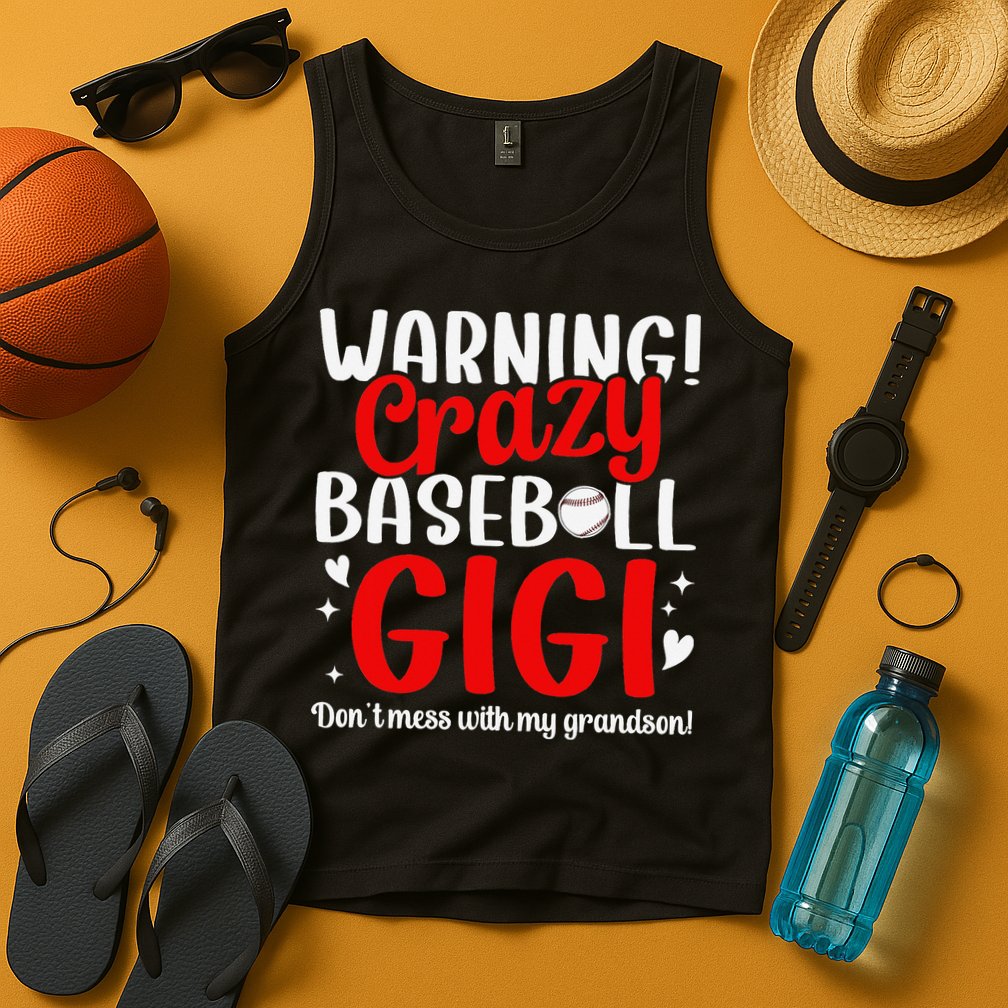 Crazy Baseball Gigi Grandma Gigi Of A Baseball Player Gigi Tank Top