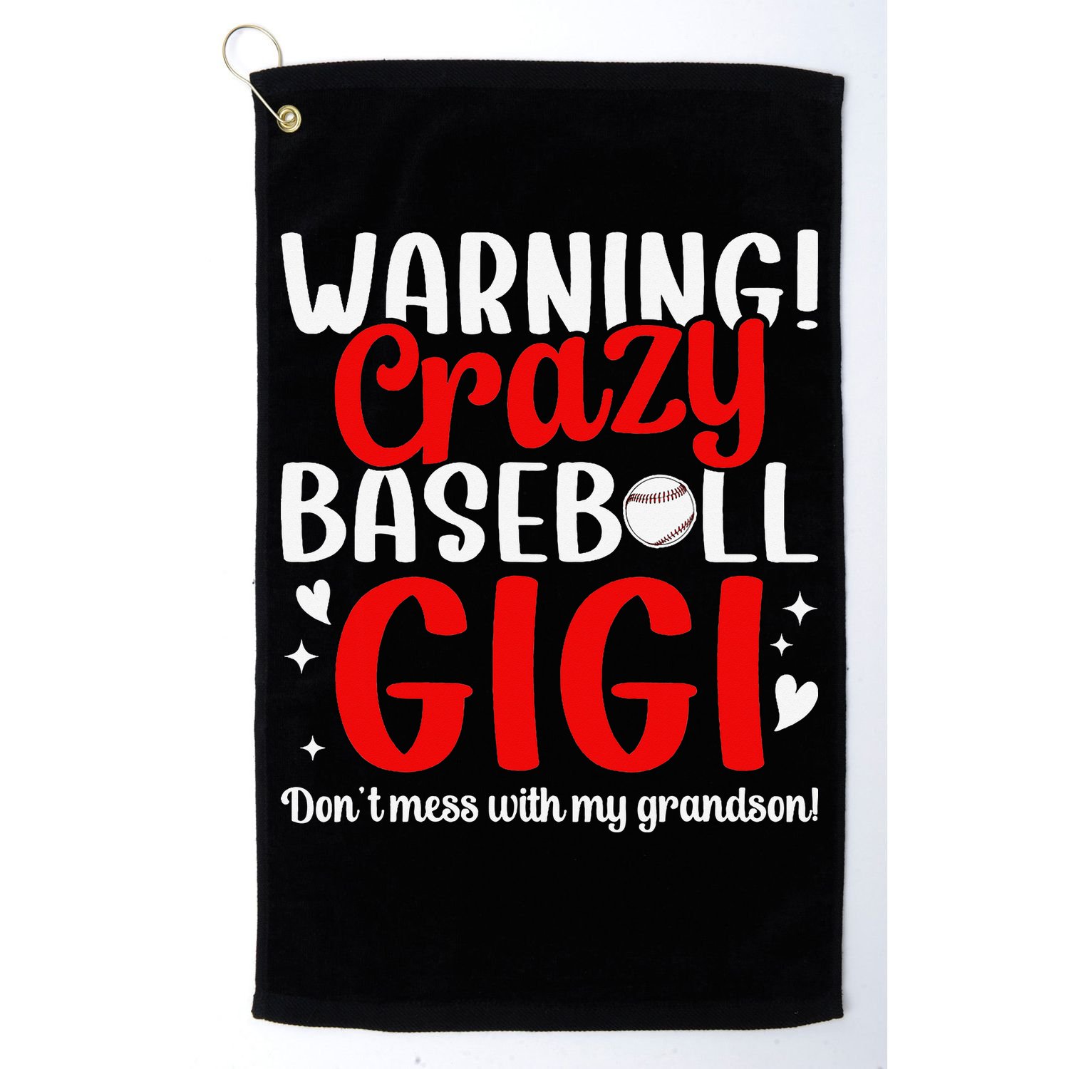 Crazy Baseball Gigi Grandma Gigi Of A Baseball Player Gigi Golf Towel
