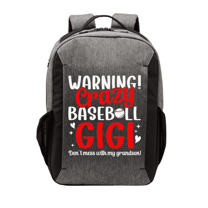 Crazy Baseball Gigi Grandma Gigi Of A Baseball Player Gigi Vector Backpack