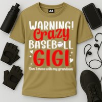 Crazy Baseball Gigi Grandma Gigi Of A Baseball Player Gigi Cooling Performance Crew T-Shirt