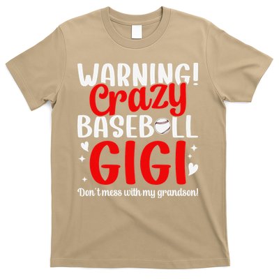 Crazy Baseball Gigi Grandma Gigi Of A Baseball Player Gigi T-Shirt