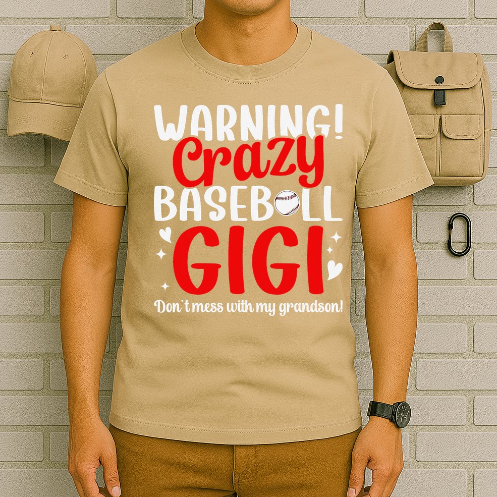 Crazy Baseball Gigi Grandma Gigi Of A Baseball Player Gigi T-Shirt