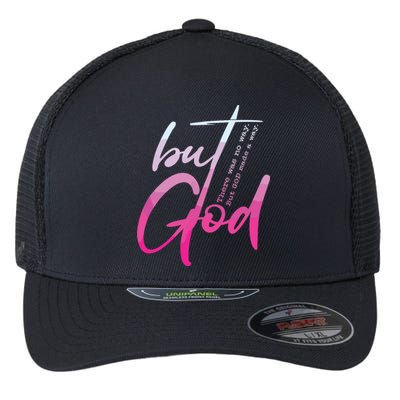 Christian But God Inspirational Gift John Flexfit Unipanel Trucker Cap