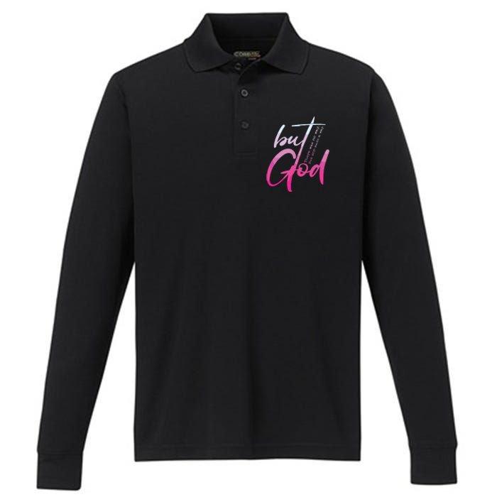 Christian But God Inspirational Gift John Performance Long Sleeve Polo