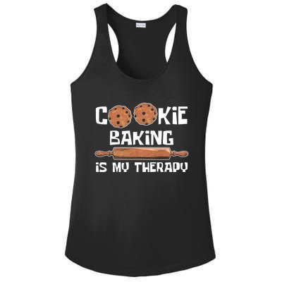 Cookie Baking Great Gift Cookie Baking Is My Therapy Gift Ladies PosiCharge Competitor Racerback Tank