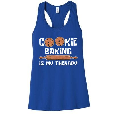 Cookie Baking Great Gift Cookie Baking Is My Therapy Gift Women's Racerback Tank