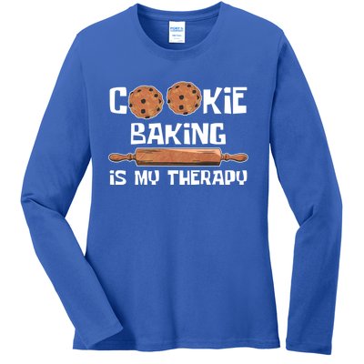 Cookie Baking Great Gift Cookie Baking Is My Therapy Gift Ladies Long Sleeve Shirt