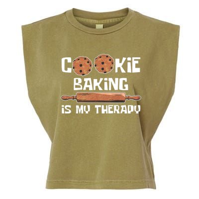 Cookie Baking Great Gift Cookie Baking Is My Therapy Gift Garment-Dyed Women's Muscle Tee