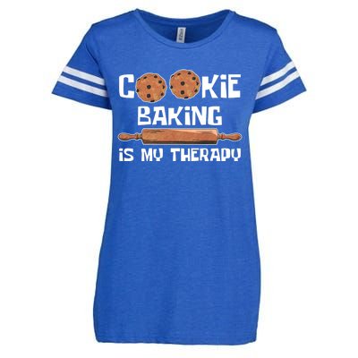 Cookie Baking Great Gift Cookie Baking Is My Therapy Gift Enza Ladies Jersey Football T-Shirt