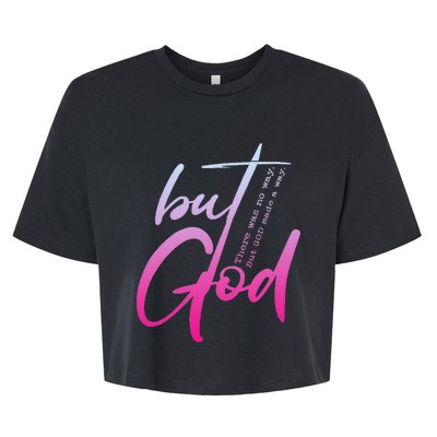 Christian But God Inspirational Gift John 316 Bella+Canvas Jersey Crop Tee