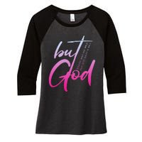 Christian But God Inspirational Gift John 316 Women's Tri-Blend 3/4-Sleeve Raglan Shirt