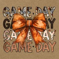 Coquette Bow Game Day American Football Autumn Thanksgiving Cotton Canvas Backpack