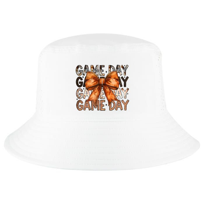 Coquette Bow Game Day American Football Autumn Thanksgiving Cool Comfort Performance Bucket Hat