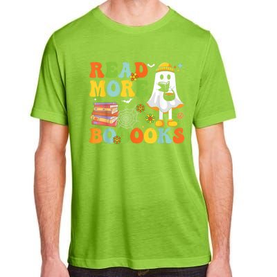 Cute Booooks Ghost Read More Books Funny Teacher Halloween Adult ChromaSoft Performance T-Shirt