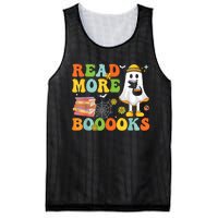 Cute Booooks Ghost Read More Books Funny Teacher Halloween Mesh Reversible Basketball Jersey Tank