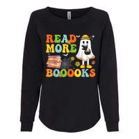 Cute Booooks Ghost Read More Books Funny Teacher Halloween Womens California Wash Sweatshirt