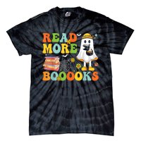 Cute Booooks Ghost Read More Books Funny Teacher Halloween Tie-Dye T-Shirt