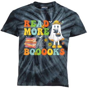 Cute Booooks Ghost Read More Books Funny Teacher Halloween Kids Tie-Dye T-Shirt