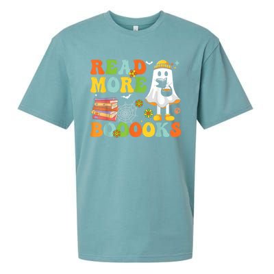 Cute Booooks Ghost Read More Books Funny Teacher Halloween Sueded Cloud Jersey T-Shirt