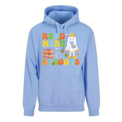 Cute Booooks Ghost Read More Books Funny Teacher Halloween Unisex Surf Hoodie