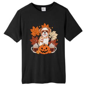 Cute Brussels Griffon Dog Cozy Scarf Autumn Halloween Coffee Tall Fusion ChromaSoft Performance T-Shirt