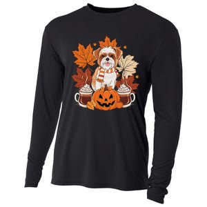 Cute Brussels Griffon Dog Cozy Scarf Autumn Halloween Coffee Cooling Performance Long Sleeve Crew