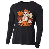 Cute Brussels Griffon Dog Cozy Scarf Autumn Halloween Coffee Cooling Performance Long Sleeve Crew