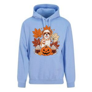 Cute Brussels Griffon Dog Cozy Scarf Autumn Halloween Coffee Unisex Surf Hoodie