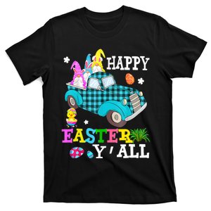 Cute Bunny Gnome Driving Truck Hunting Egg Season Easter Day T-Shirt