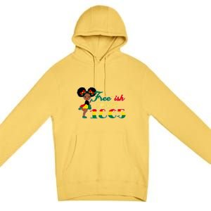 Cute Black Girl Juneteenth Freeish Since 1865 Black History Gift African Pride Premium Pullover Hoodie