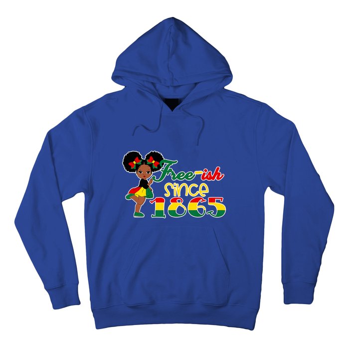 Cute Black Girl Juneteenth Freeish Since 1865 Black History Gift African Pride Hoodie