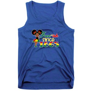 Cute Black Girl Juneteenth Freeish Since 1865 Black History Gift African Pride Tank Top